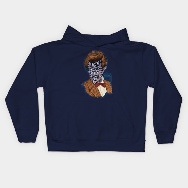 The 11th Doctor Kids Hoodie by NateJonesDesign